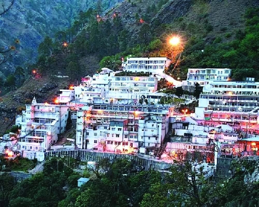 Shri Mata Vaishno Devi Bhawan in the Trikuta hills near Katra