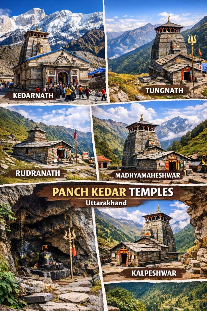 Famous Panch Kedar Temples in Uttarakhand